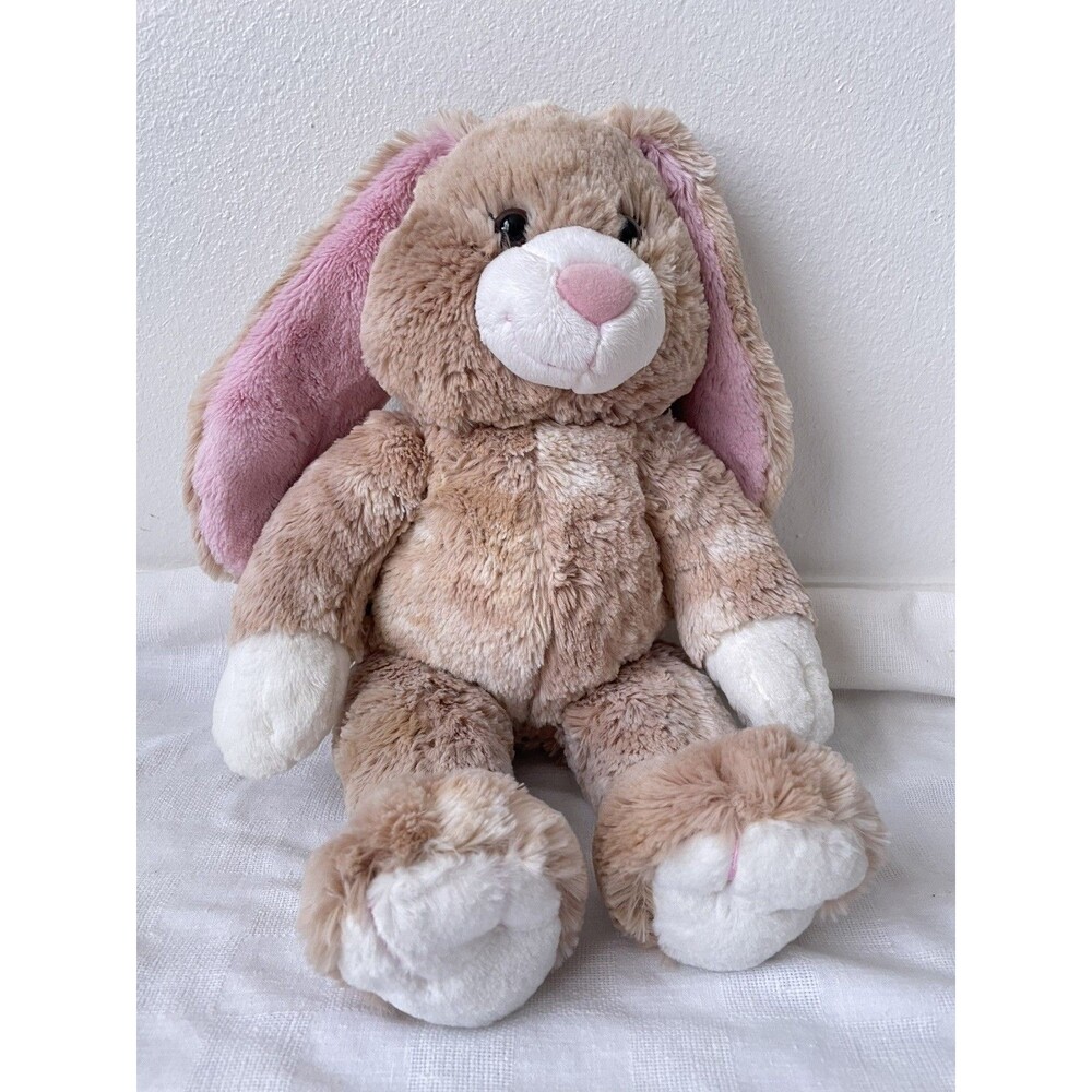 Build A Bear Vanilla Swirl Bunny Plush Tan Pink Lop Ear Easter Rabbit Stuffed